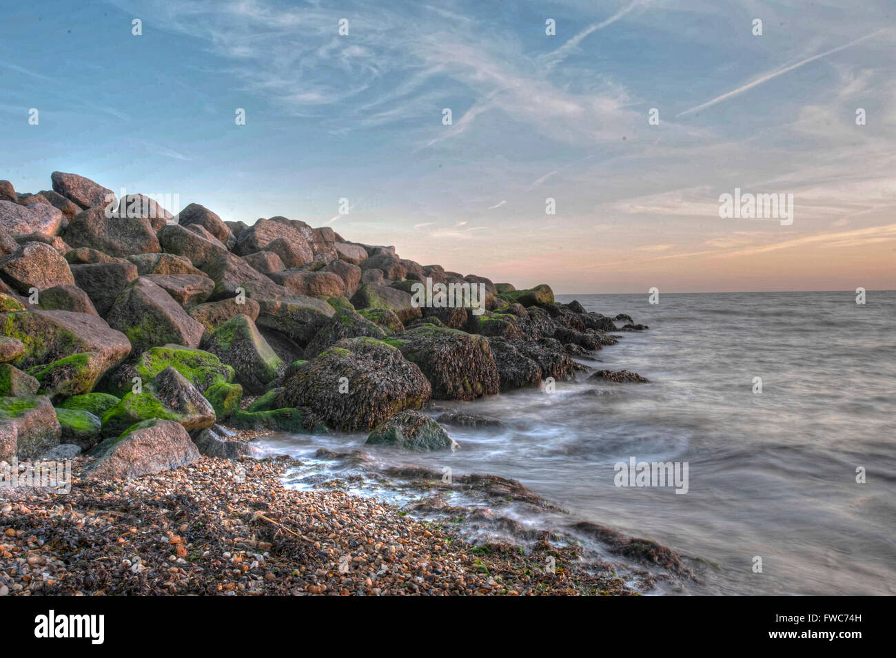 St Osyth beach HDR, North Essex 7/11/2012 Banque D'Images