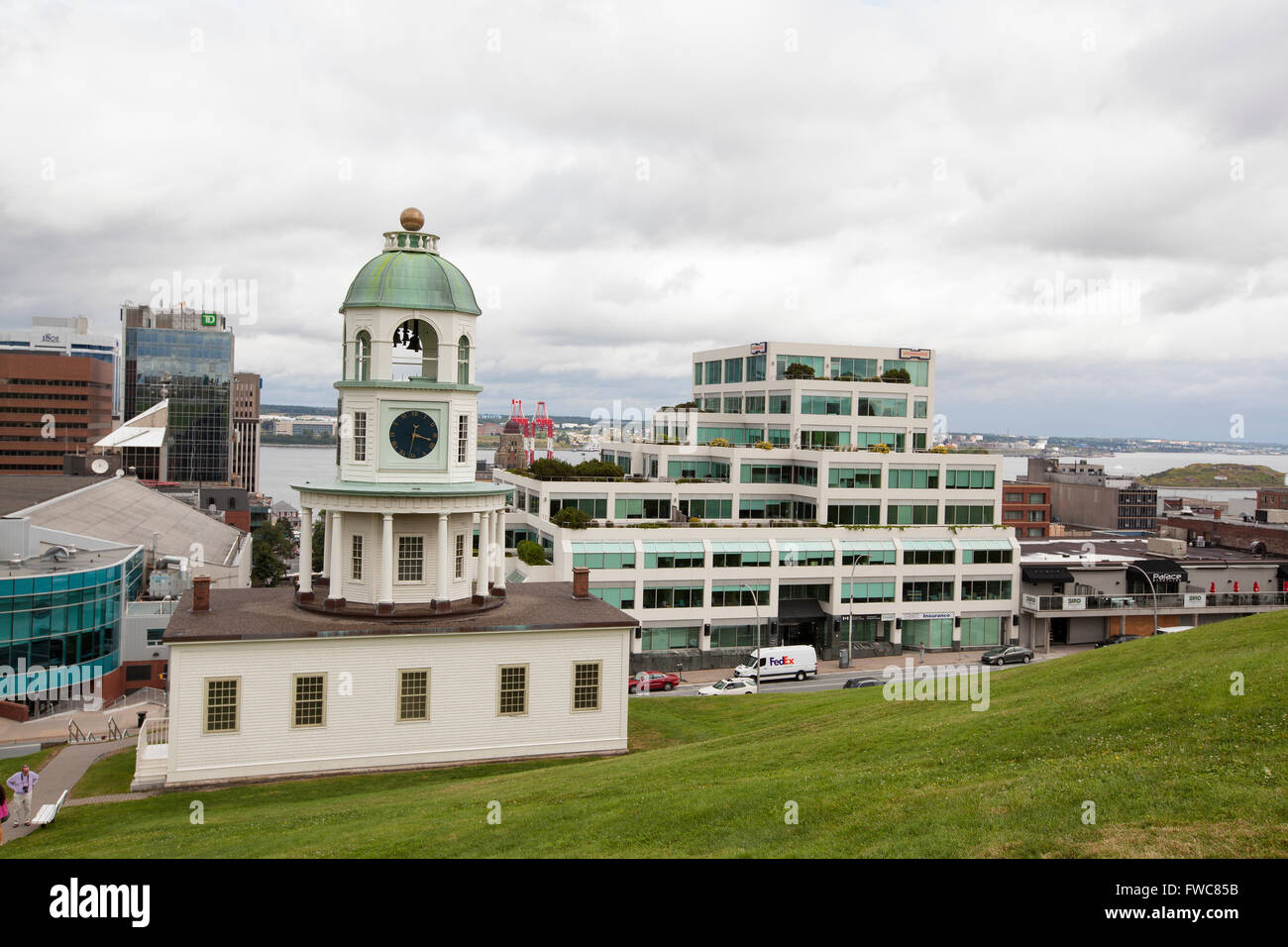 HALIFAX - Le 23 août 2013 : ville historique de Halifax Citadel sur horloge Banque D'Images