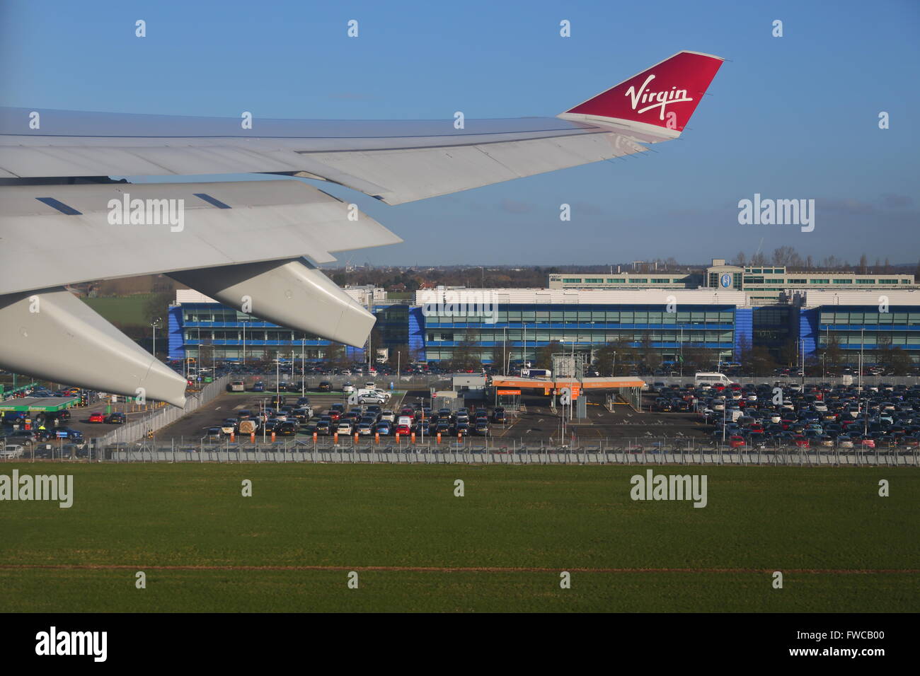 Virgin Atlantic Airbus 330-300, au départ de l'aéroport Heathrow de Londres, UK Banque D'Images