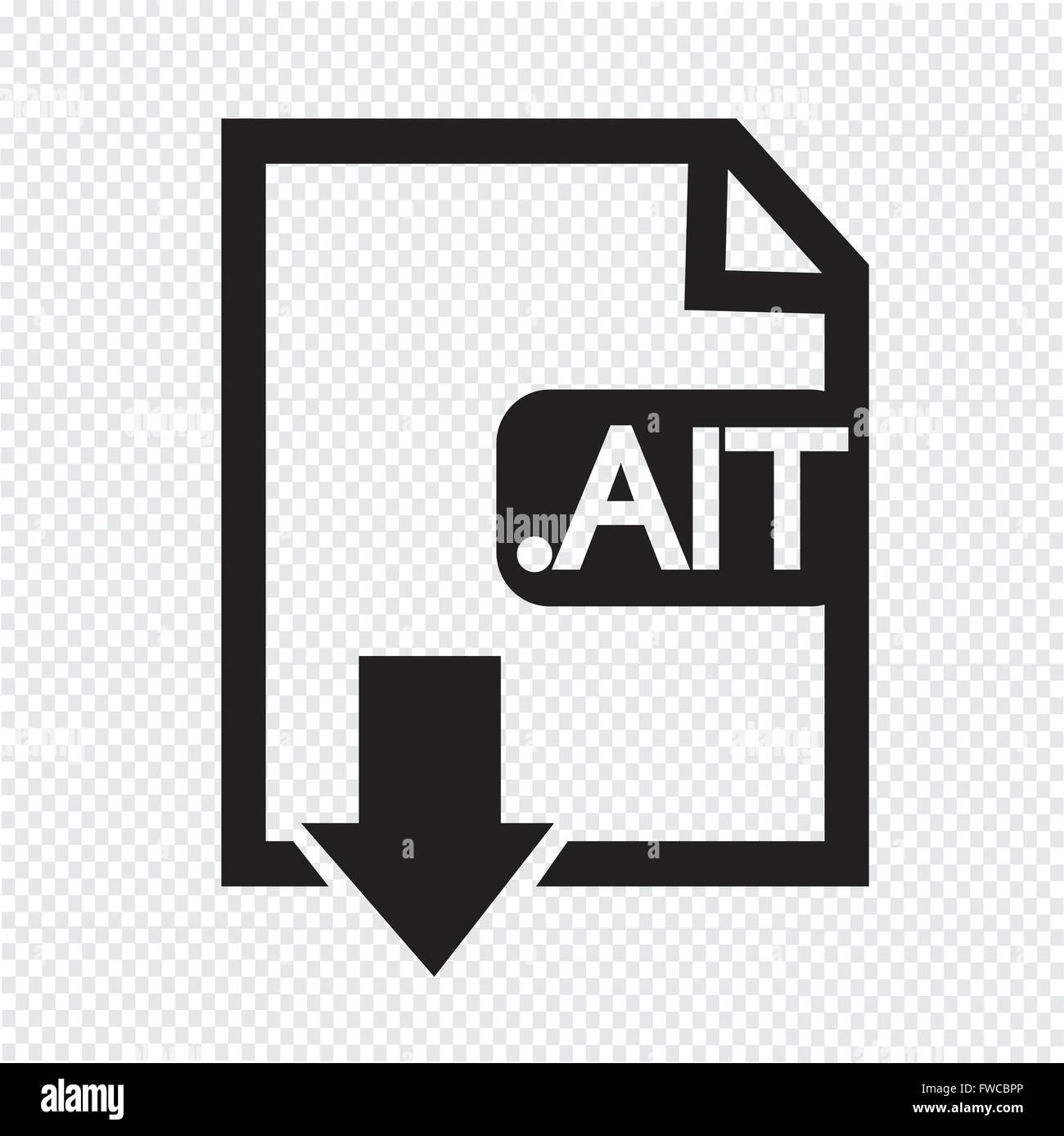 Image File Format type icône ACI Illustration de Vecteur