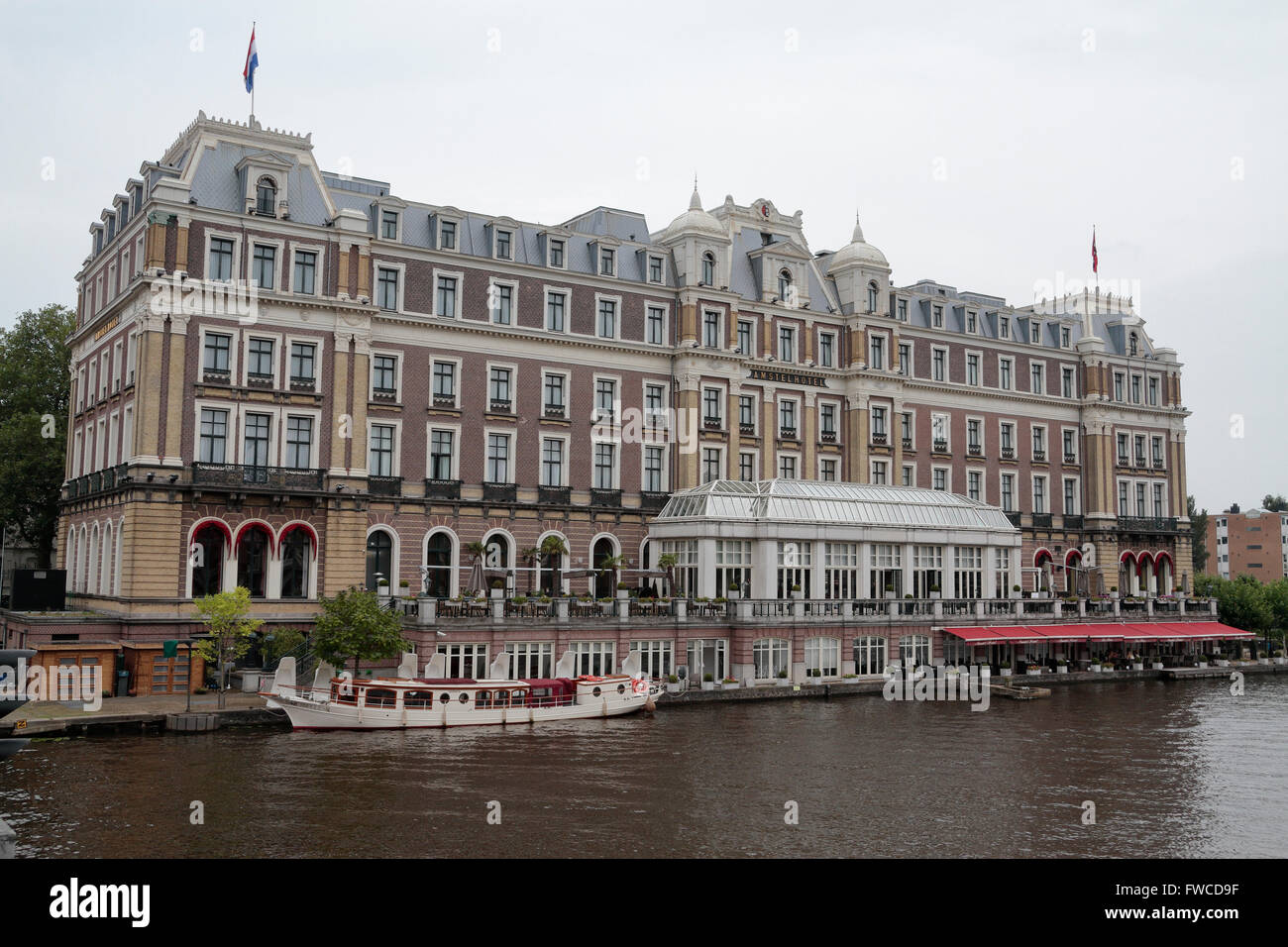 L'Hôtel Amstel (titre complet InterContinental Amstel Amsterdam Hotel) à Amsterdam, Pays-Bas. Banque D'Images