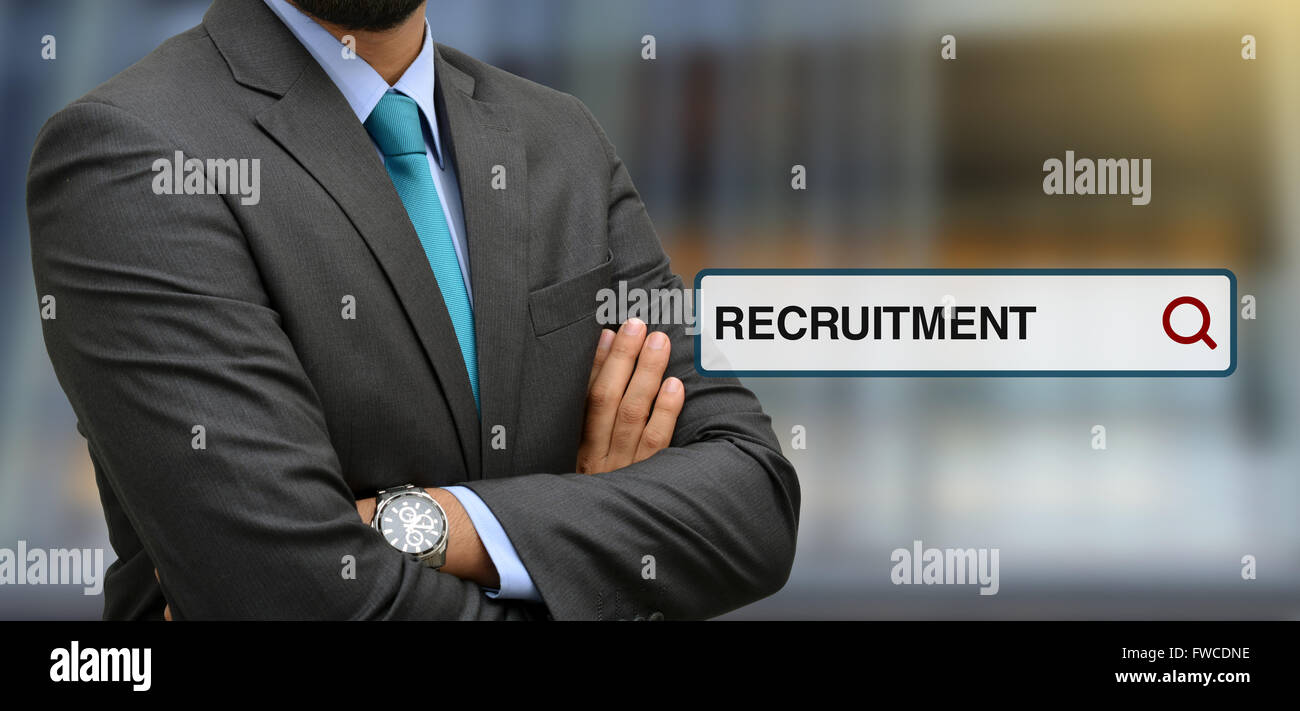 Avec barre de recherche recrutement professionnel Banque D'Images