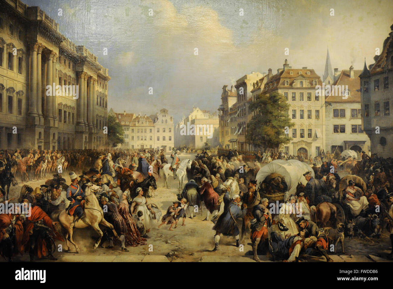 Alexander Kotzebue (1815-1889). Peintre allemand. La capture de Berlin le 28 septembre 1760, 1849. Le Musée de l'Ermitage. Saint Petersburg. La Russie. Banque D'Images