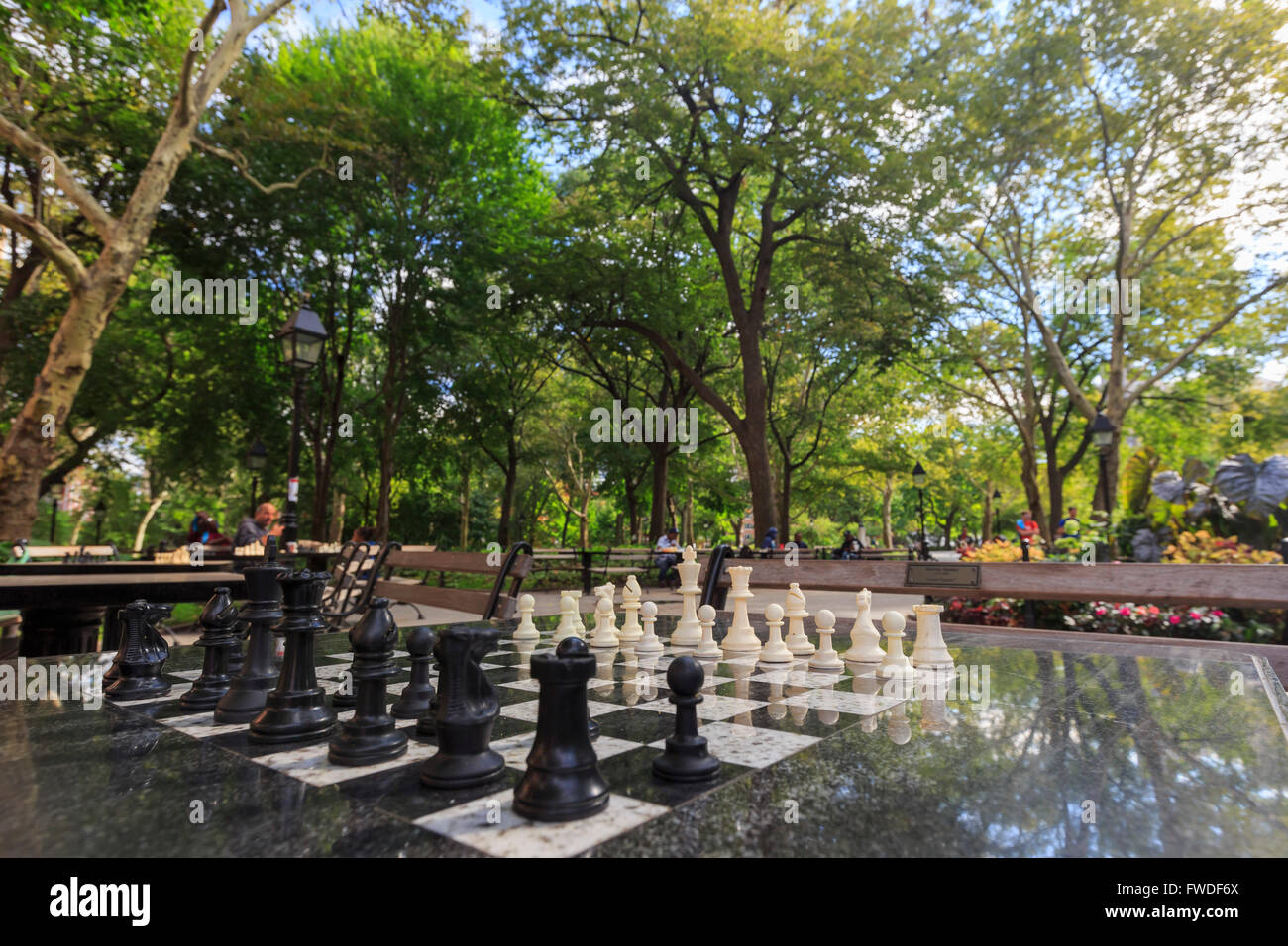Washington Square Park à New York City Banque D'Images