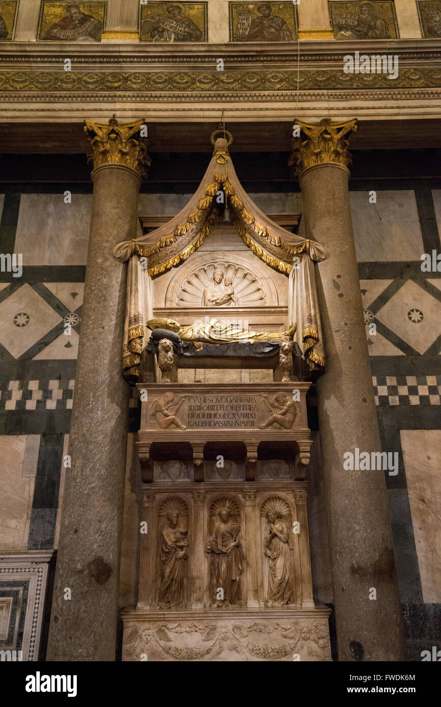 Cathédrale de Florence central intérieur Baptistère Florence, Italie Banque D'Images