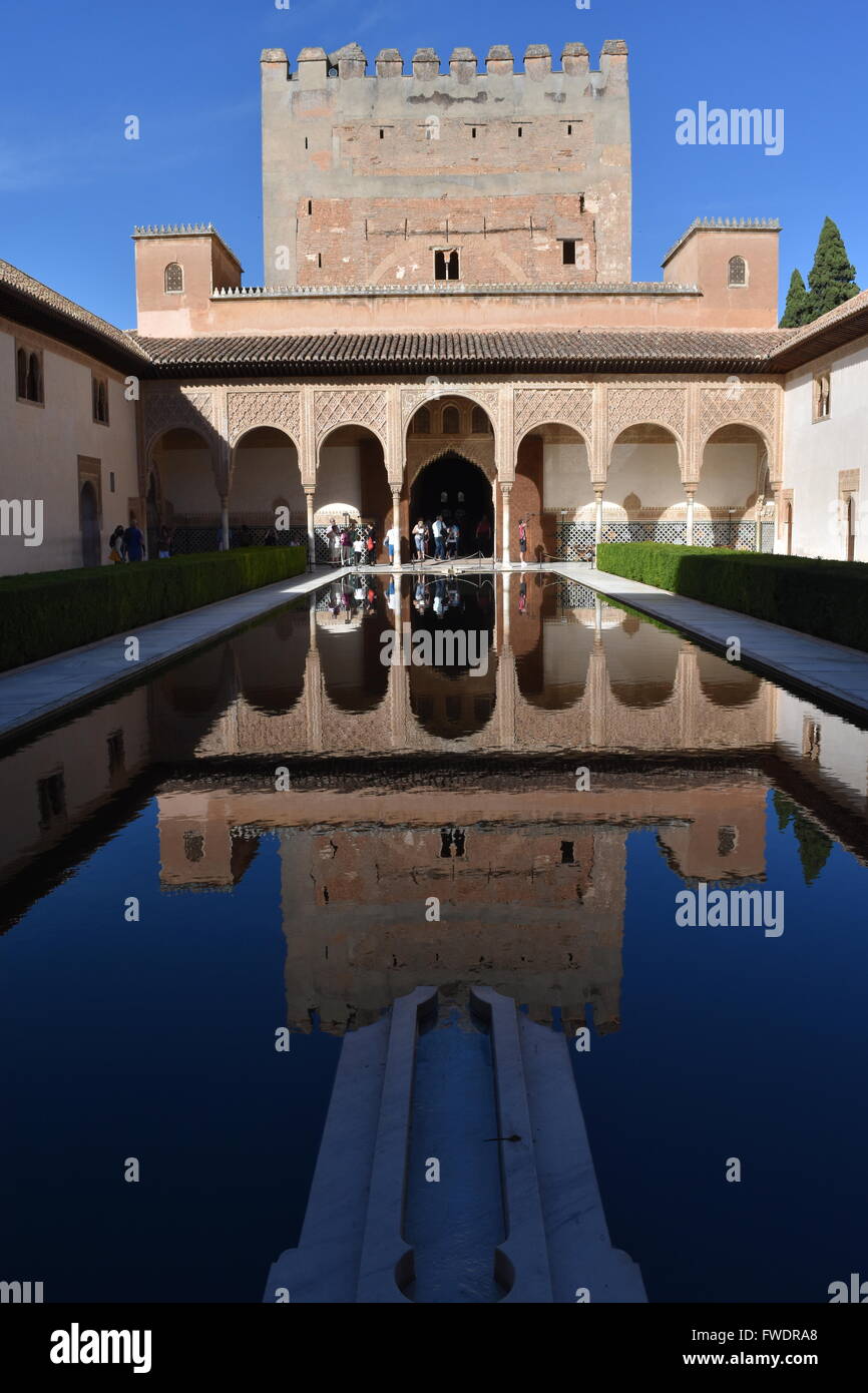 Les résidents d'été royal au Generalife, Espagne. Banque D'Images