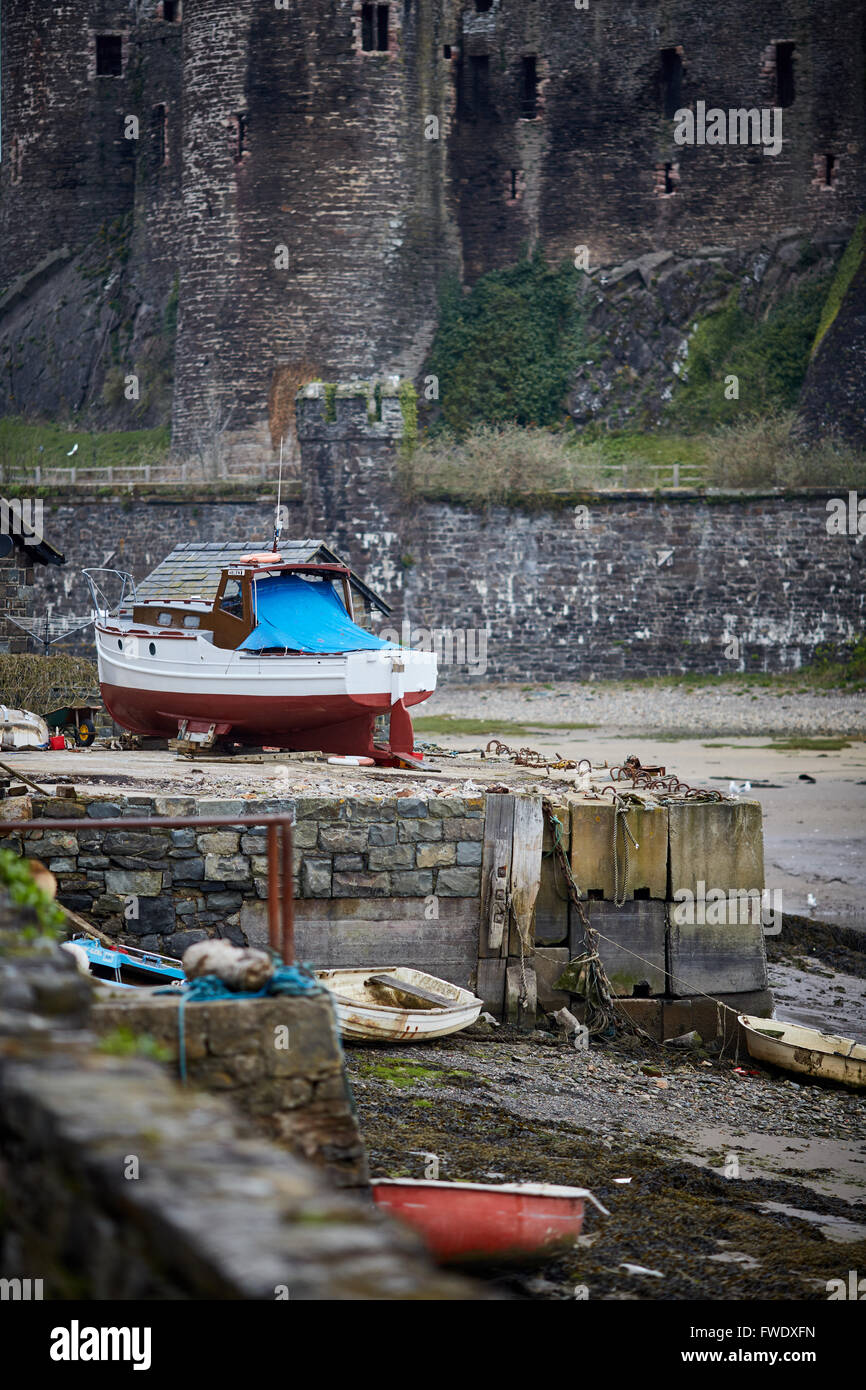 Une ville de Colwyn Bay, communautaire et station balnéaire Conwy County Borough côte nord du Pays de Galles avec vue sur la mer d'Irlande en Clwyd N Banque D'Images