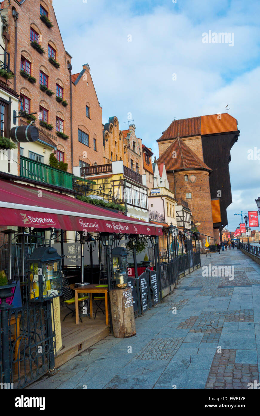 Dlugie Pobrzeze, promenade Riverside, Glowne Miasto, principale ville, Gdansk, occidentale, Pologne Banque D'Images