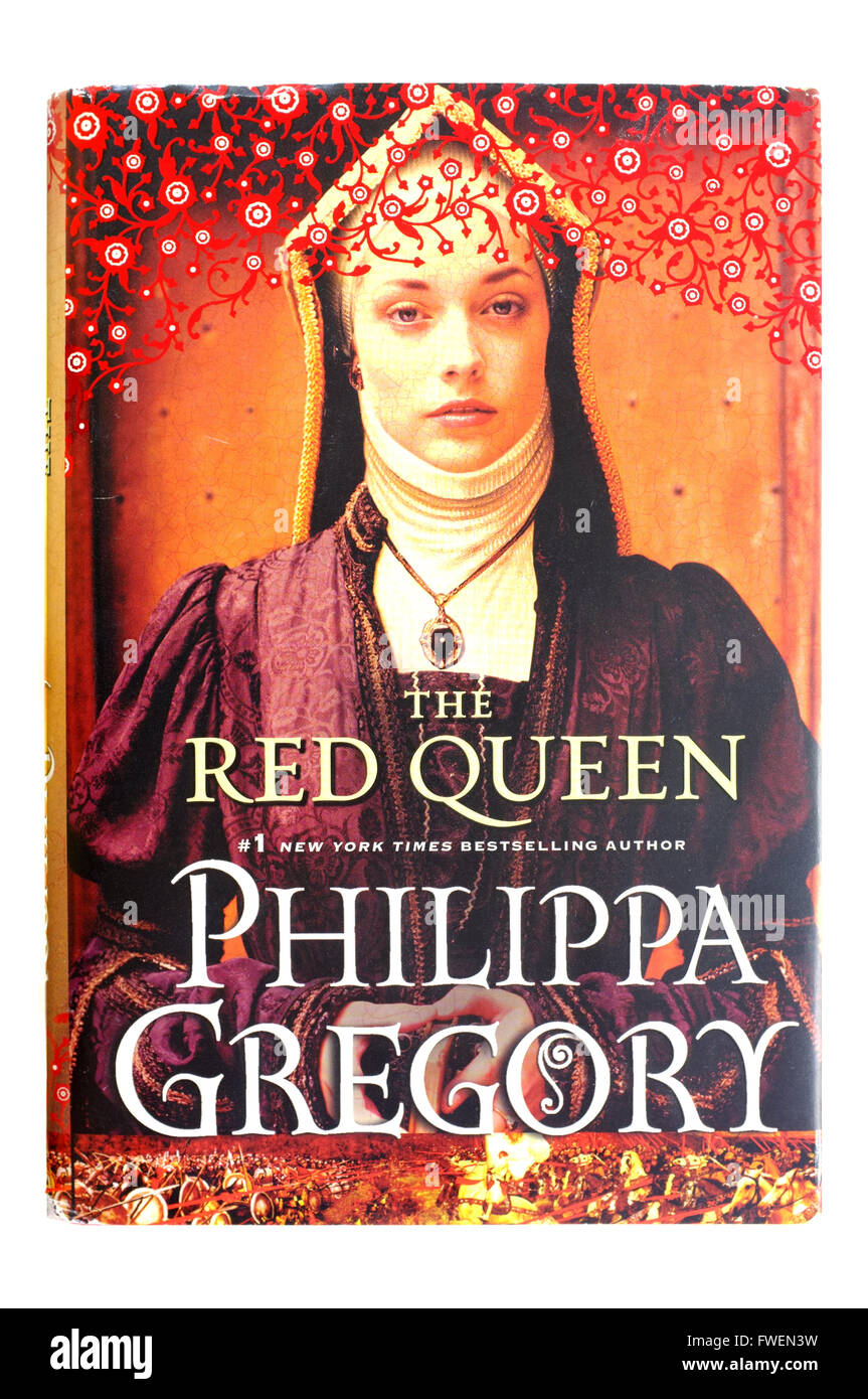 Le capot avant de la Reine rouge de Philippa Gregory photographié sur un fond blanc. Banque D'Images