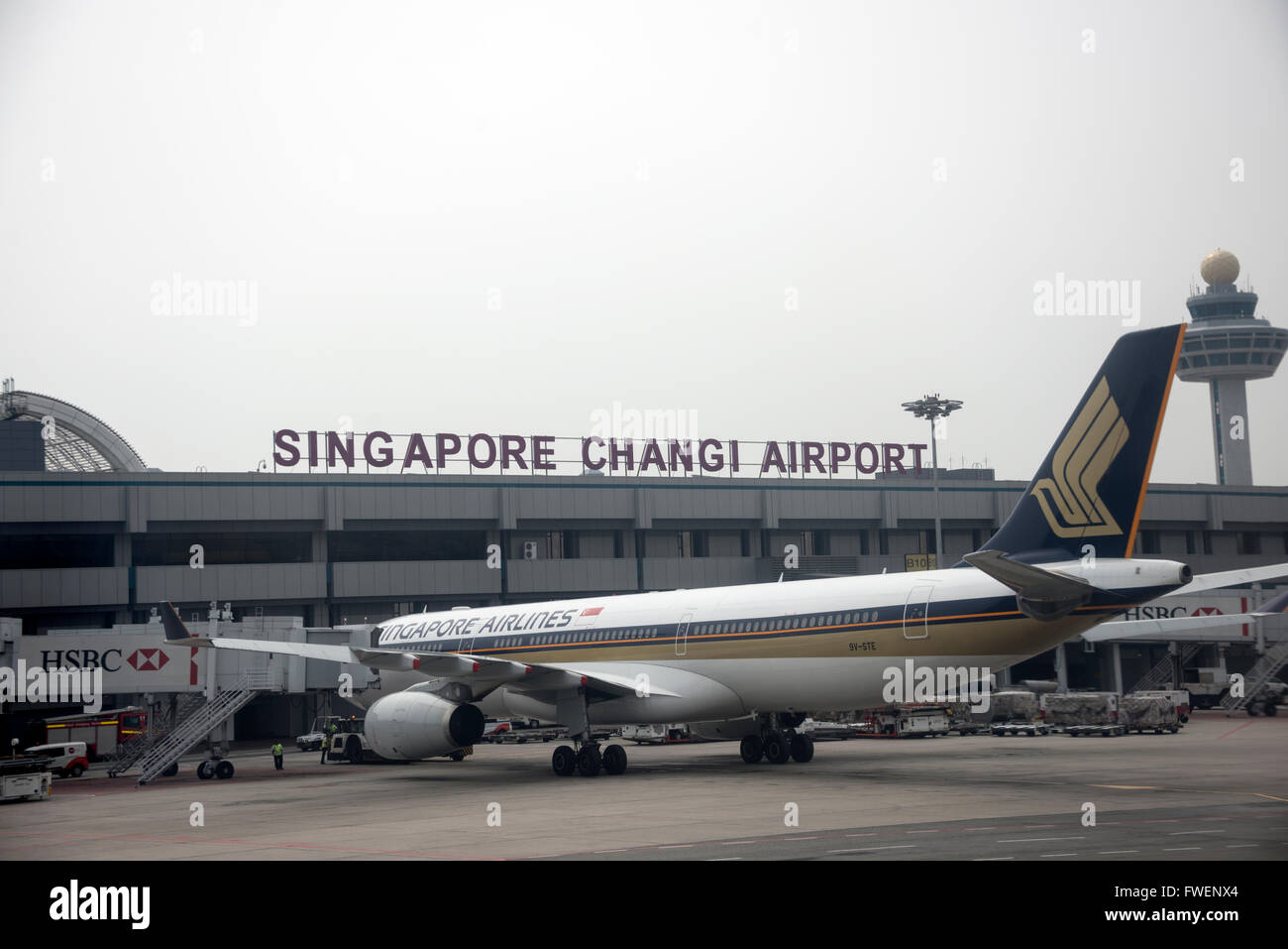 Aéroport Changi de Singapour à Singapour. Banque D'Images