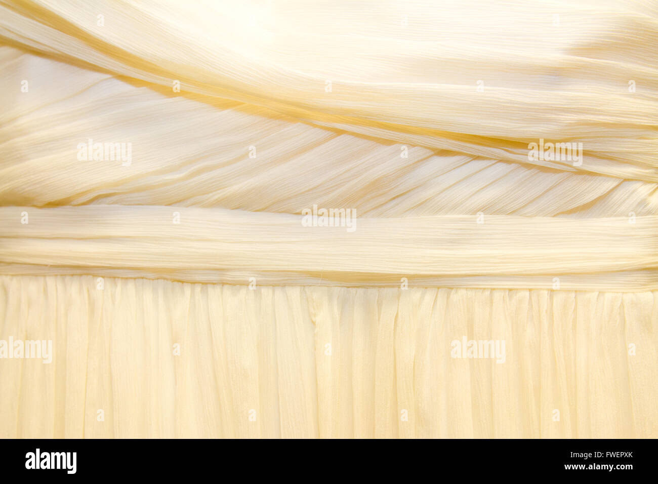 Détail d'une image d'une robe de mariage avant la cérémonie du mariage. Banque D'Images