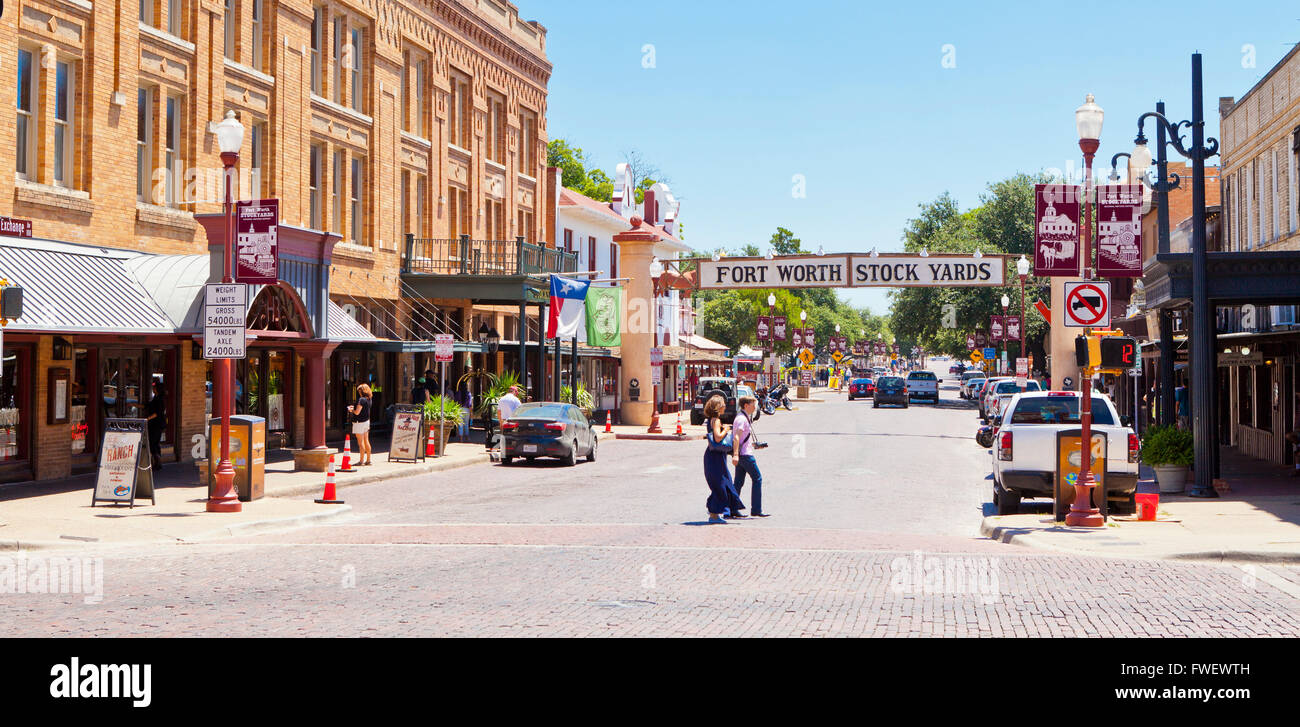 Fort Worth Stockyards, Texas, États-Unis d'Amérique, Amérique du Nord Banque D'Images