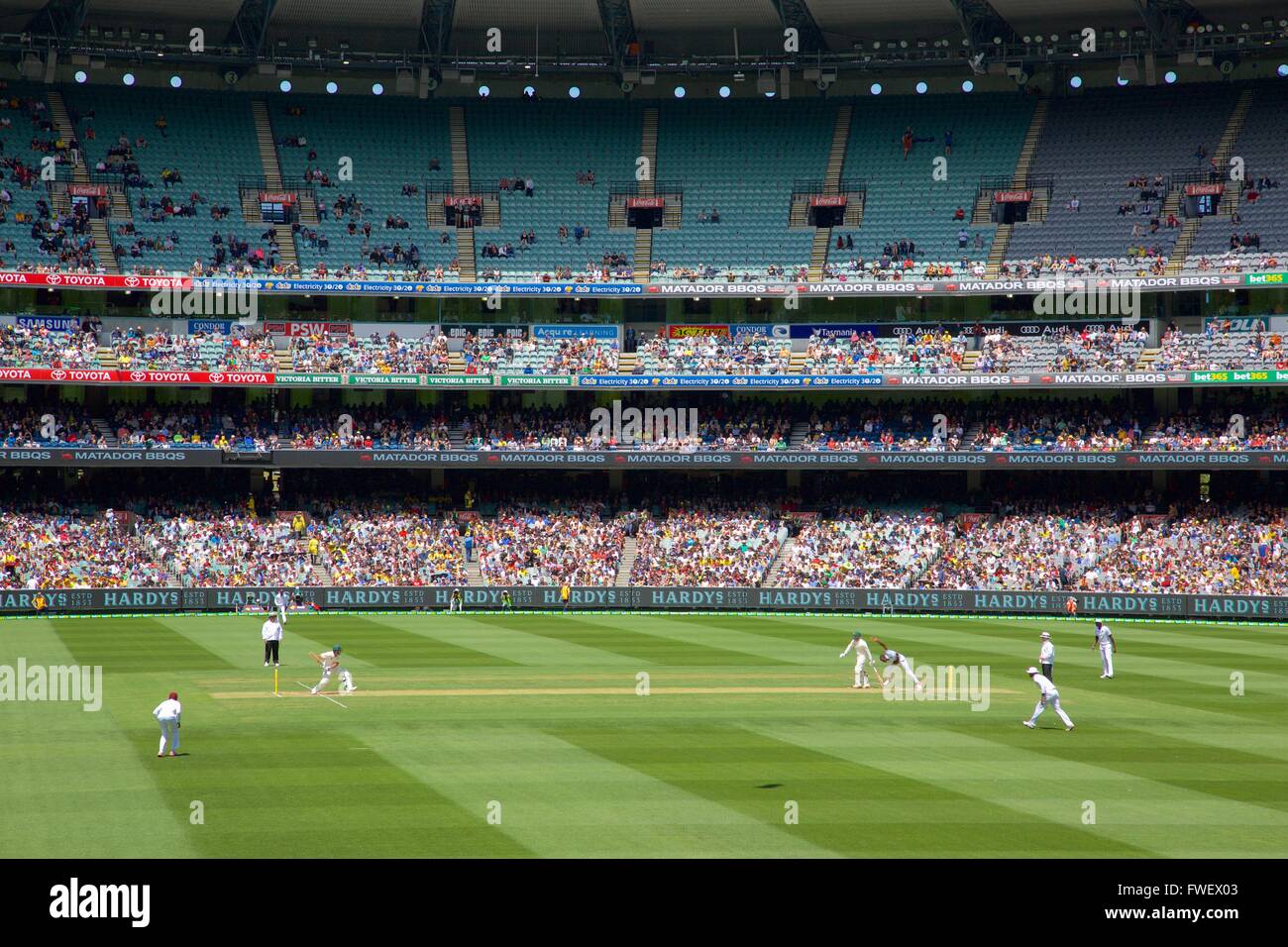 Test-match Terrain de cricket de Melbourne, Melbourne, Victoria, Australie, Océanie Banque D'Images