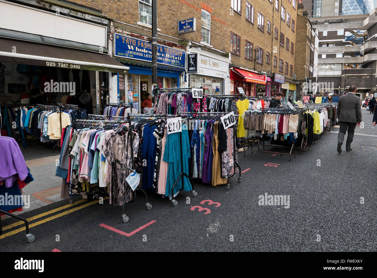 Le jupon Lane Street Market à Londres, Royaume-Uni. Banque D'Images