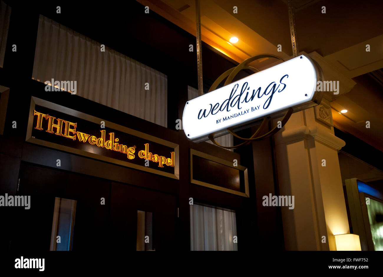 Mandalay Bay Wedding Chapel, Las Vegas Banque D'Images