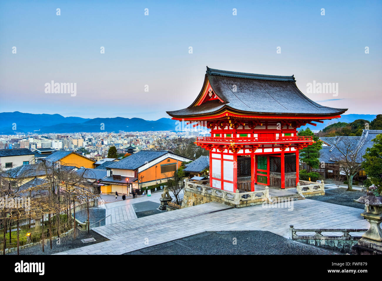 Le temple Kiyomizu-dera à Kyoto au Japon. Banque D'Images