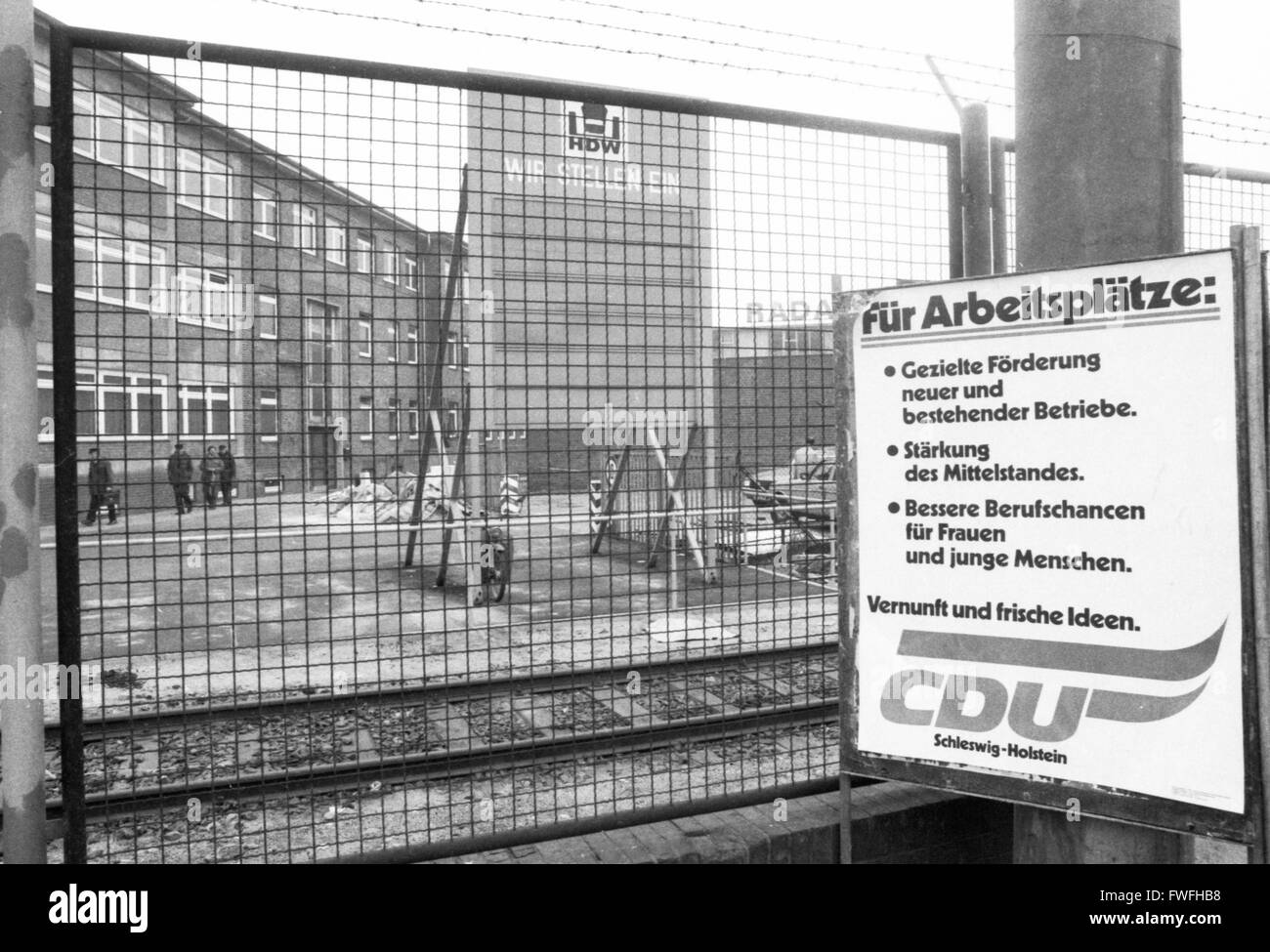 Des affiches électorales, 1982, CDU, Kiel Banque D'Images