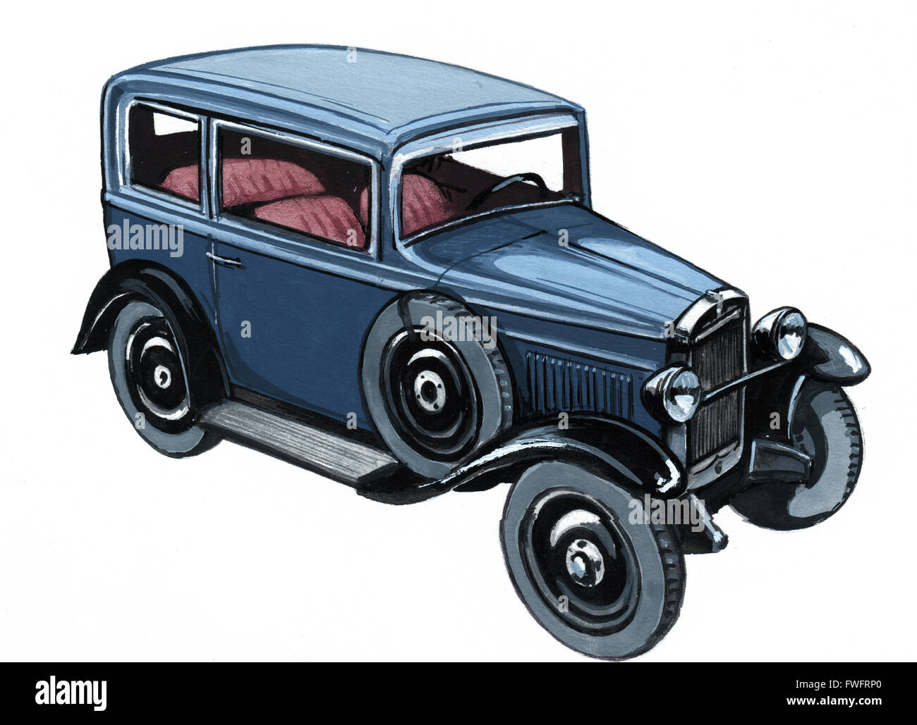 Illustration d'une Fiat 508 Balilla de Bohdan Wroblewski Banque D'Images