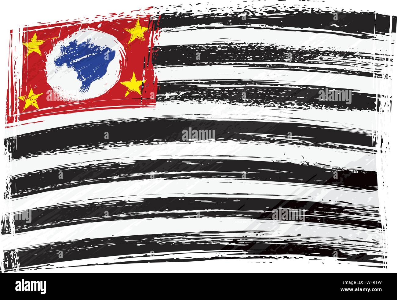 Grunge drapeau Sao Paulo Illustration de Vecteur