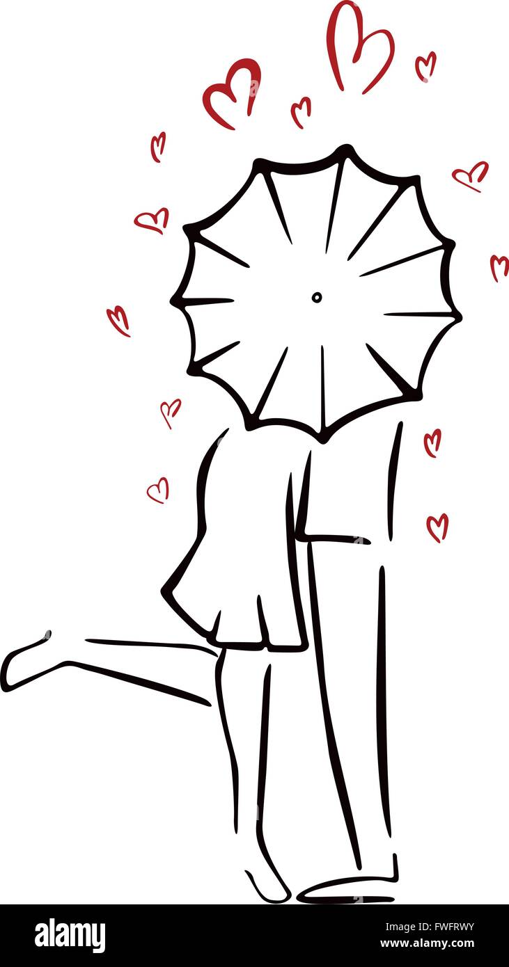 Couple in love Illustration de Vecteur