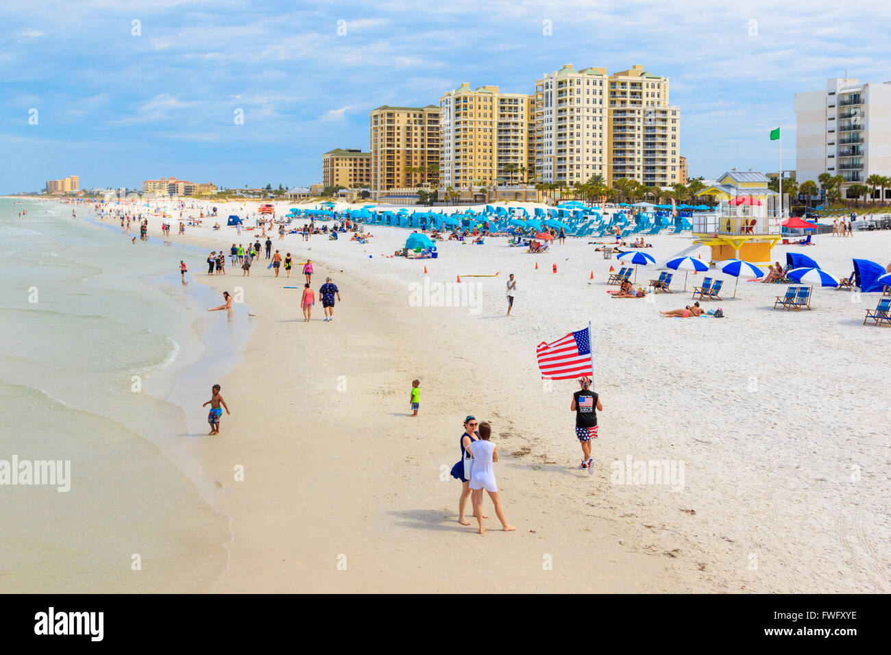La plage de Clearwater, en Floride, l'Amérique, USA Banque D'Images