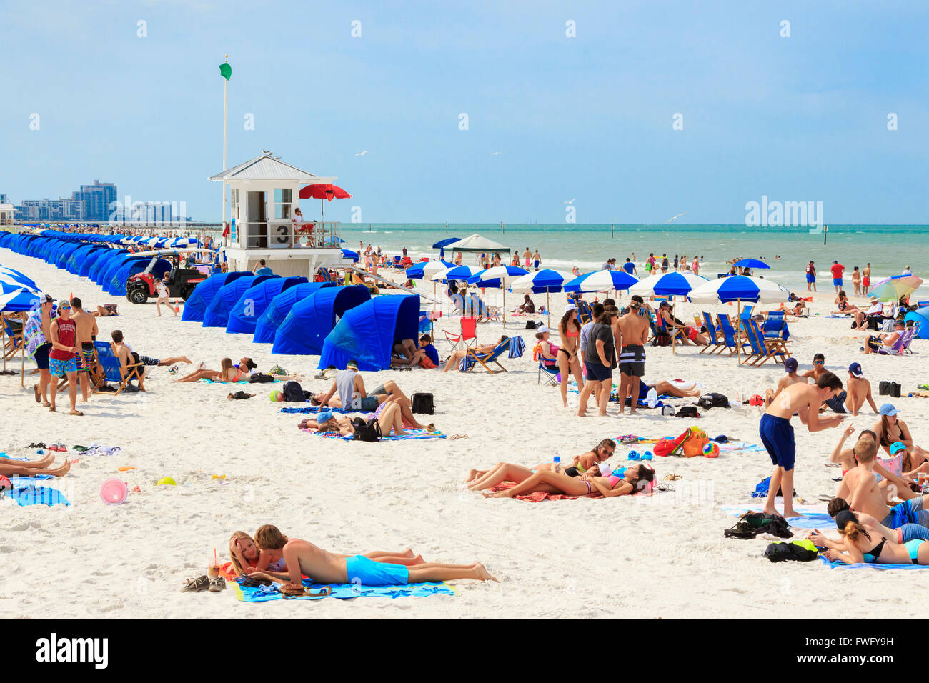 La plage de Clearwater, en Floride, l'Amérique, USA Banque D'Images