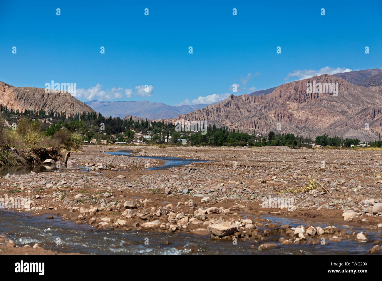 Vues de la ville andine Tilcara, Province de Jujuy, Argentine Banque D'Images