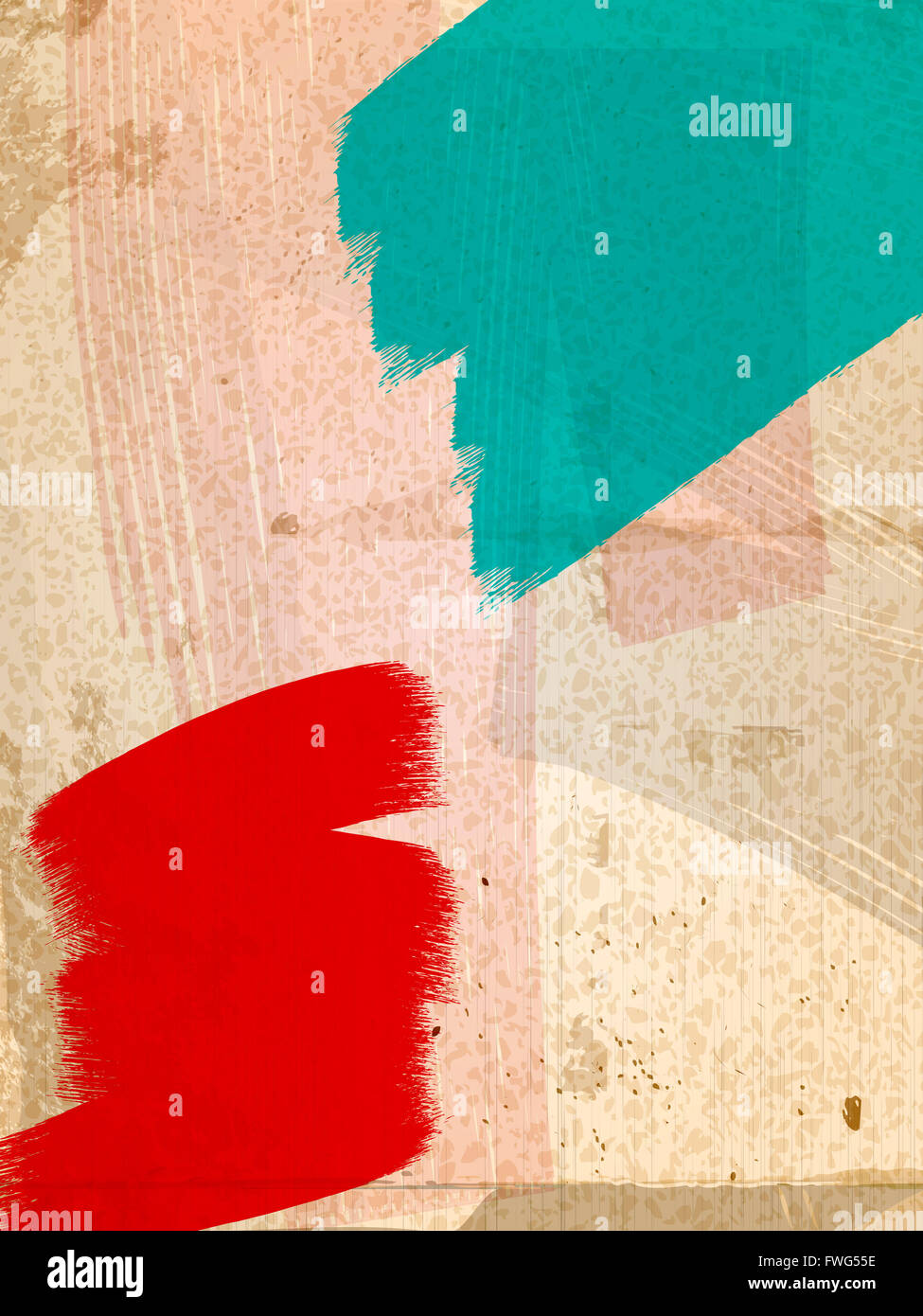 Traits de peinture rouge et vert sur de très Grunge Background Banque D'Images Traits de peinture rouge et vert sur de très Grunge Background Banque D'Images