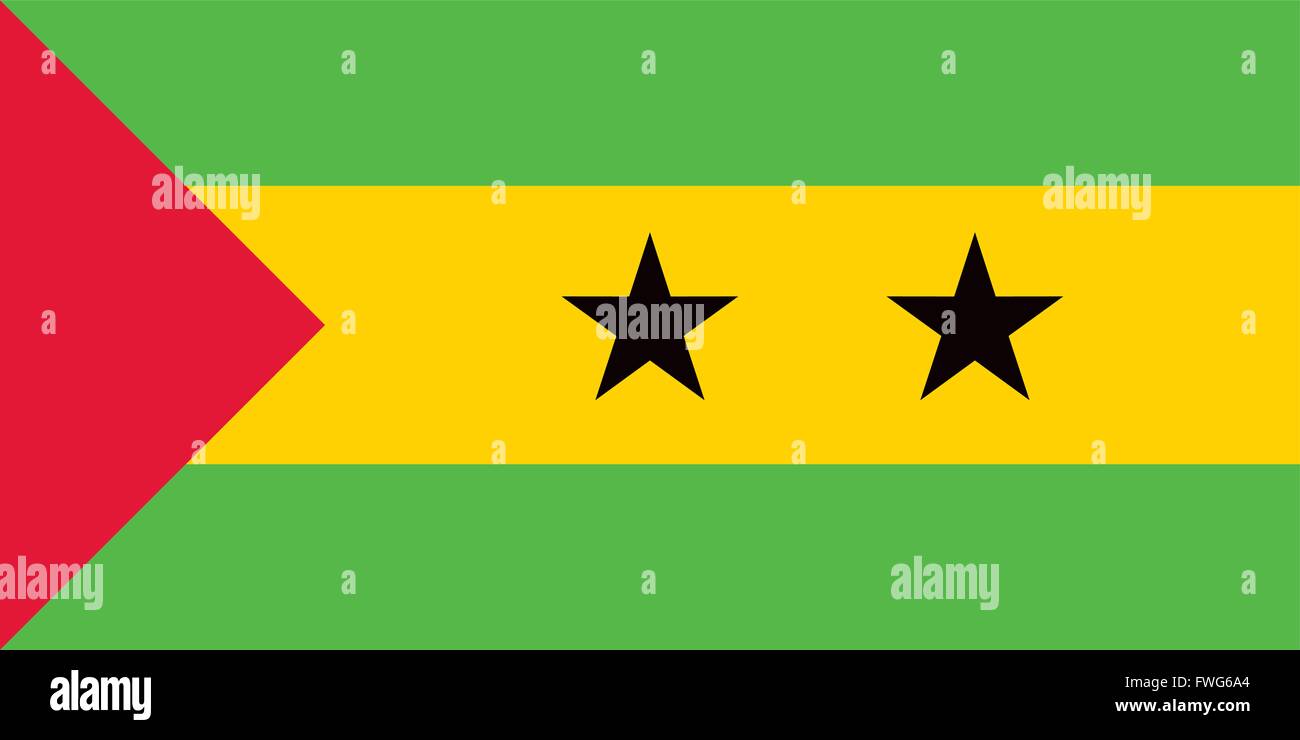 Sao Tomé-et-Principe d'un drapeau Illustration de Vecteur