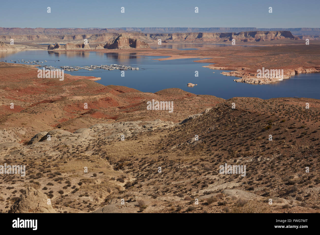 Wahweep Marina, le Lac Powell, Glen Canyon National Recreation Area, Page, Arizona, USA Banque D'Images
