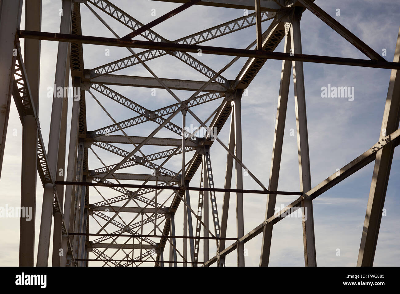 Pont en treillis de Puerco Rio, la route 66 près de Albuquerque, New Mexico, USA Banque D'Images