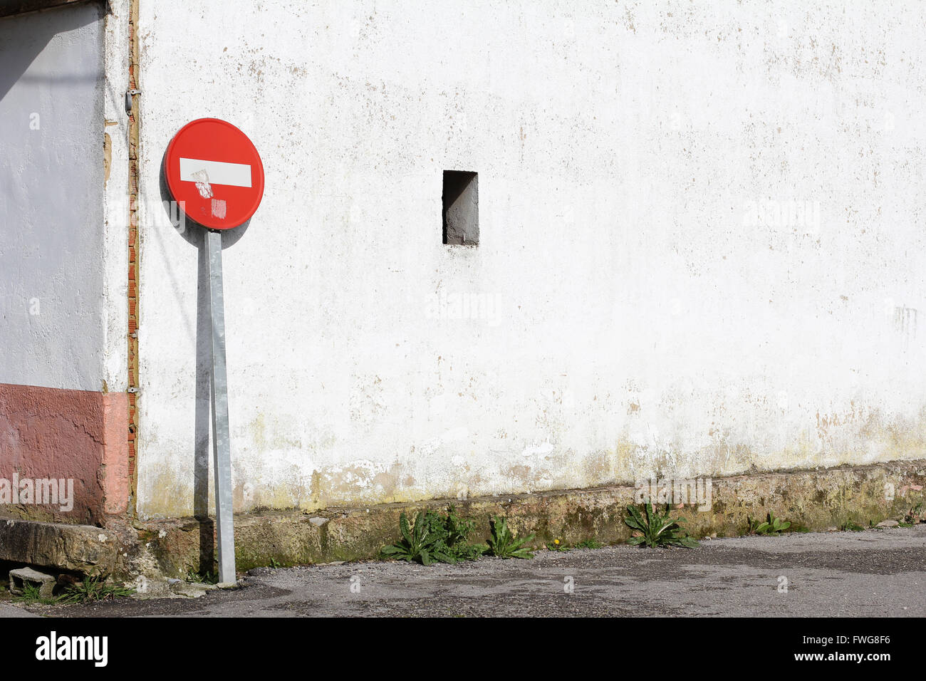 N'entrez pas de signe. Banque D'Images