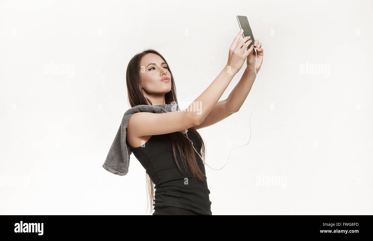 Young Beautiful woman working out Banque D'Images