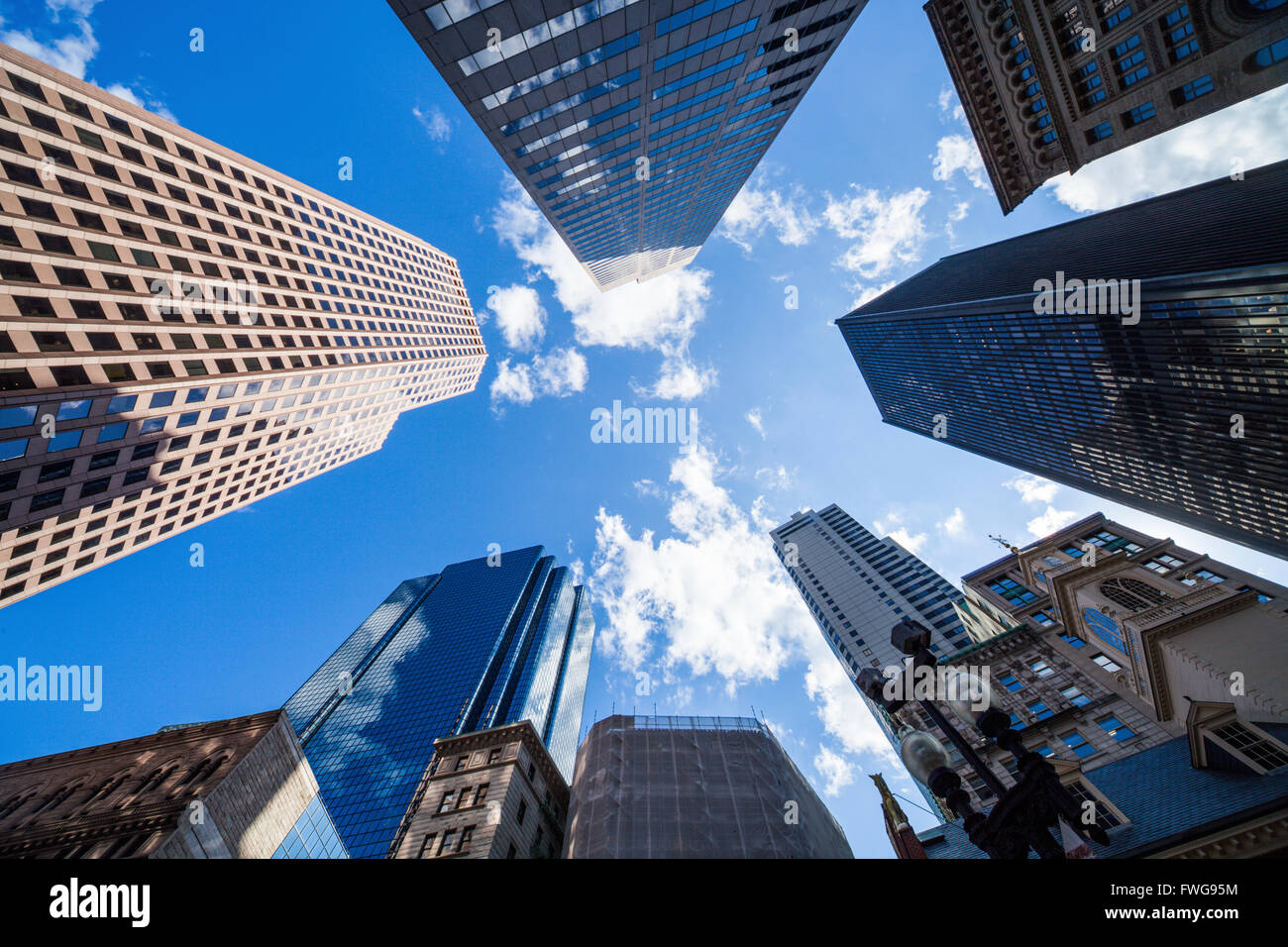 Les gratte-ciel modernes, Boston, Massachusetts, USA. Banque D'Images