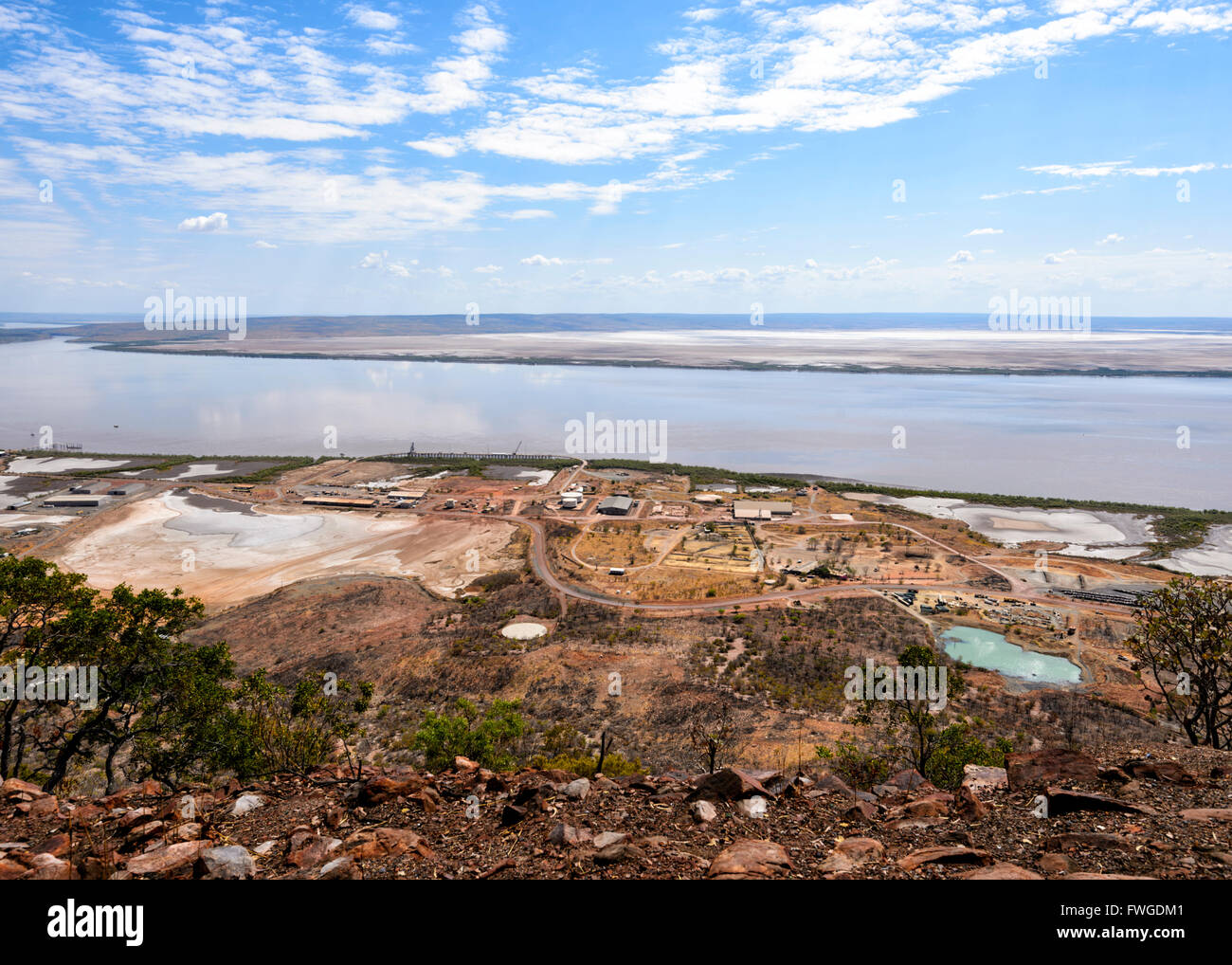 Vue sur Port de la cinq rivières Lookout, bastion de pointe, la gamme Wyndham, région de Kimberley, Western Australia, Australia Banque D'Images