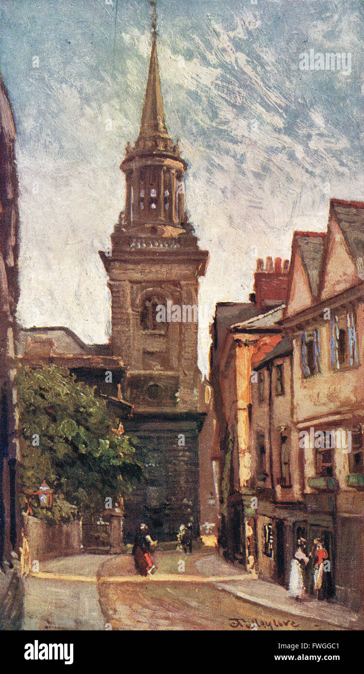 L'ensemble de l'église de Saint Turl Street Oxford 1900 Banque D'Images