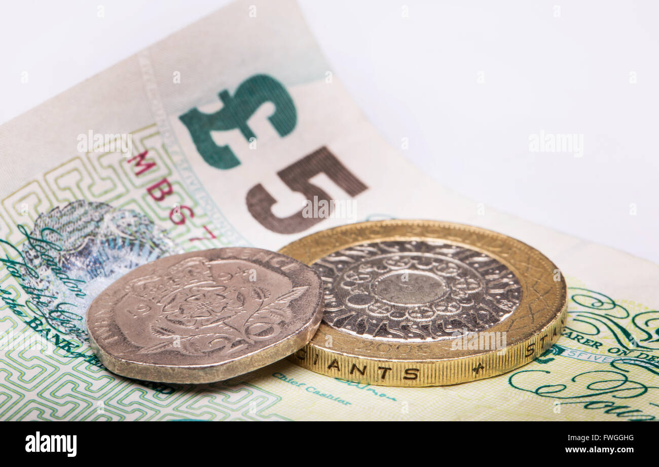 Photo de sept livres vingt pence le nouveau salaire minimum vital pour le Royaume-Uni Banque D'Images