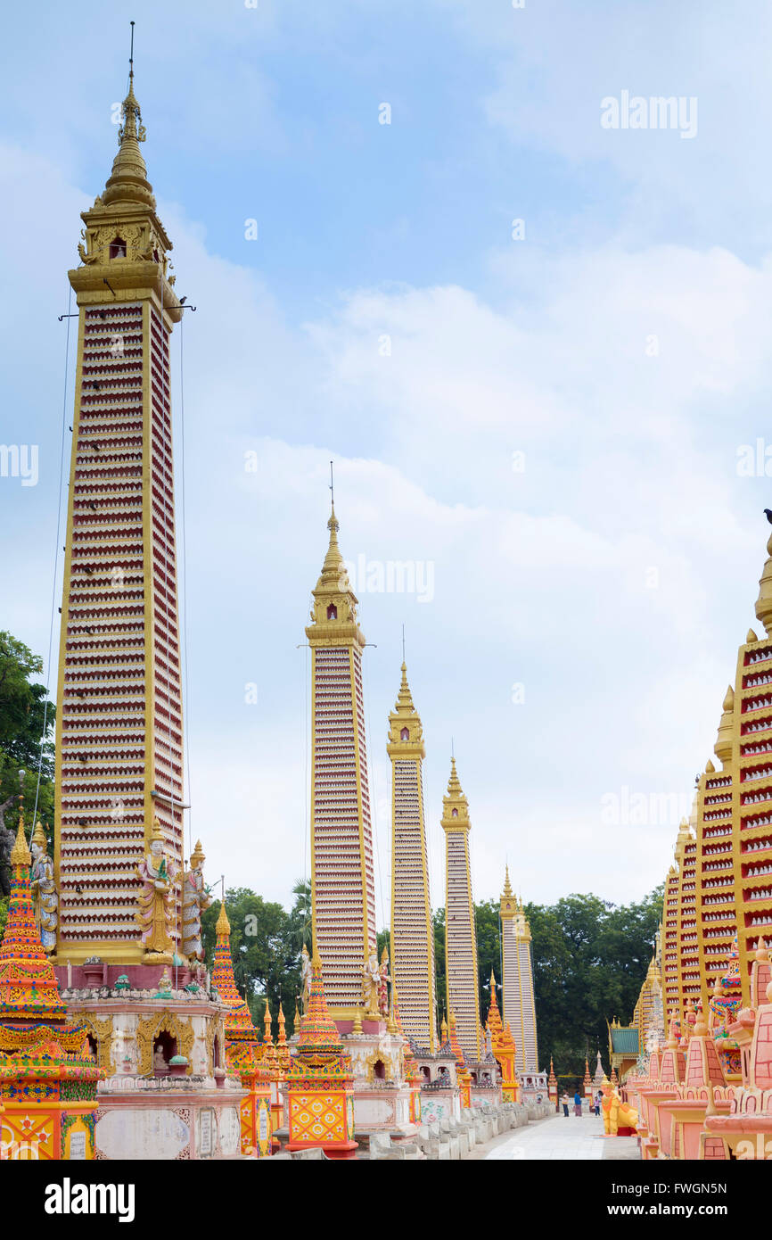 (Thambuddhei Thanboddhay Paya) temple bouddhiste, Monywa, Rhône-Alpes, le Myanmar (Birmanie), en Asie du sud-est Banque D'Images