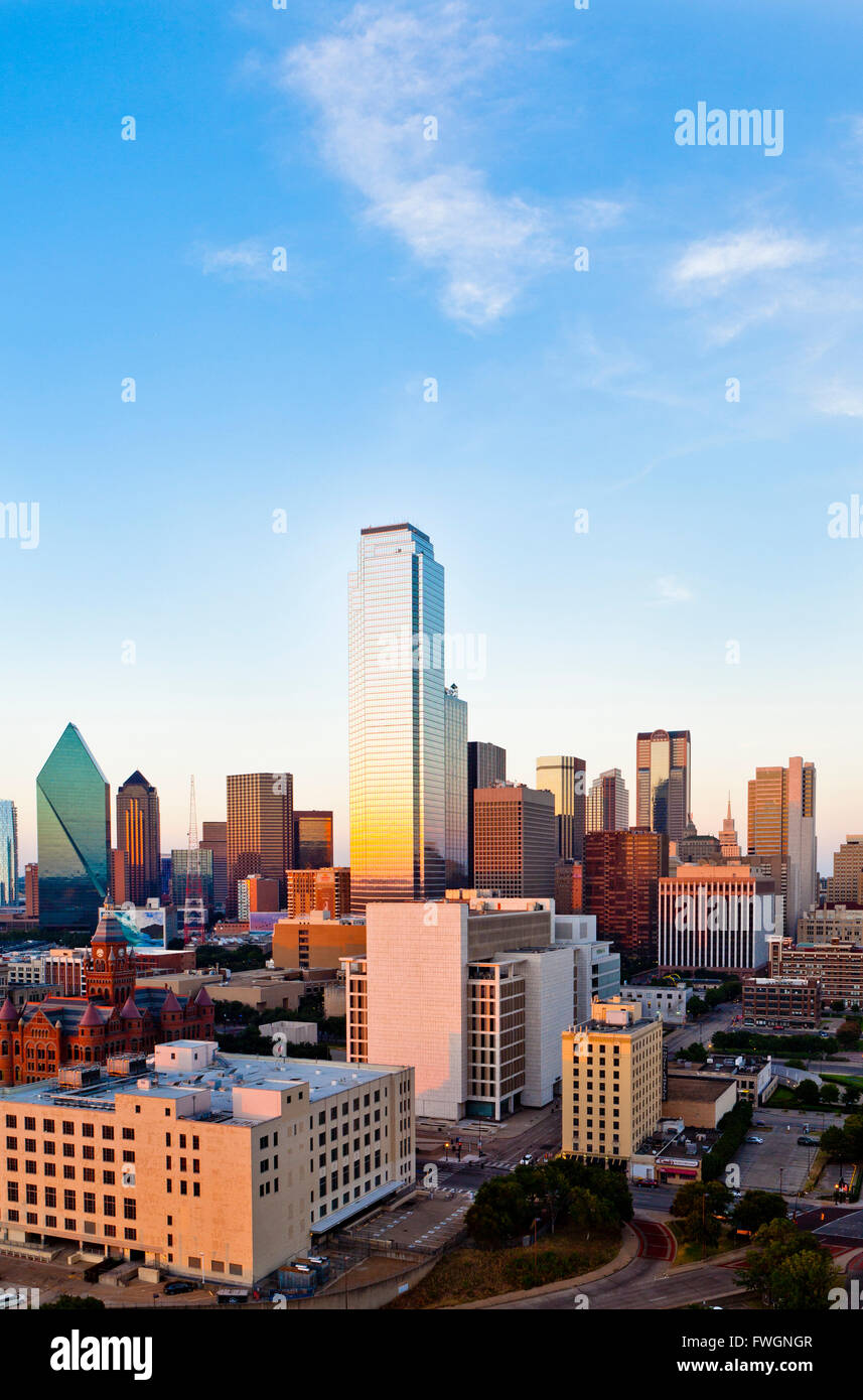 Skyline, Dallas, Texas, États-Unis d'Amérique, Amérique du Nord Banque D'Images