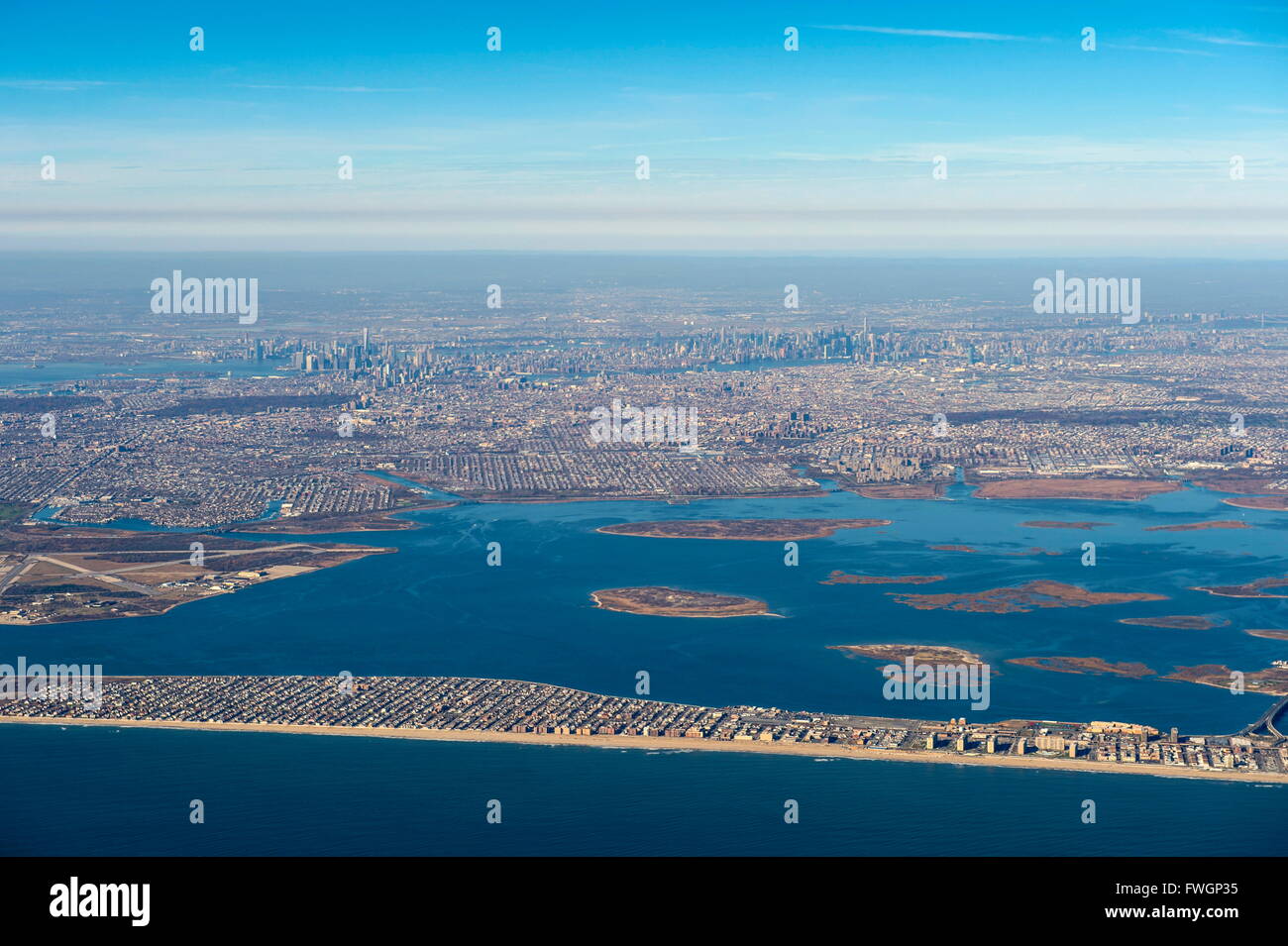 Vue aérienne de New York, États-Unis d'Amérique, Amérique du Nord Banque D'Images