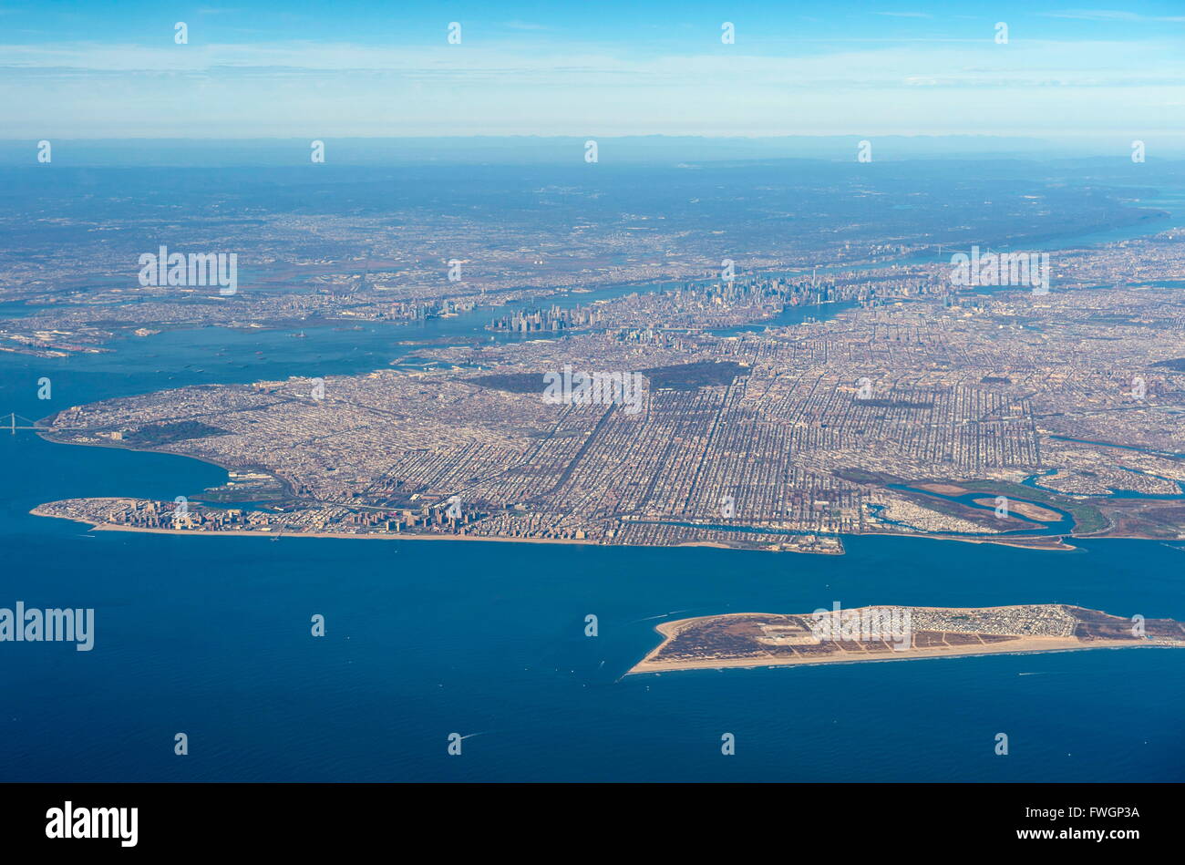 Vue aérienne de New York, États-Unis d'Amérique, Amérique du Nord Banque D'Images