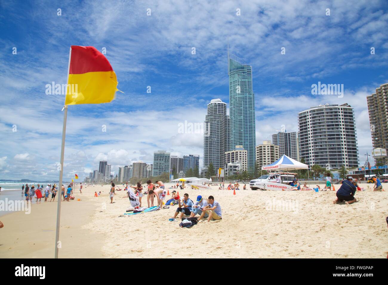 Surfers Paradise, Beach Front gratte-ciel, Gold Coast, Queensland, Australie, Océanie Banque D'Images