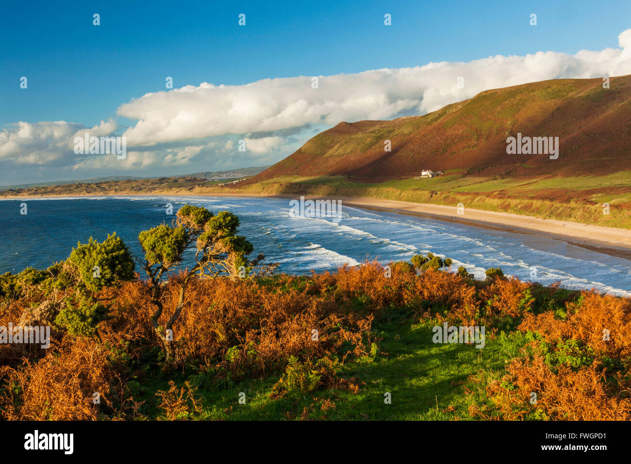 Rhossili Bay, Gower, Pays de Galles, Royaume-Uni, Europe Banque D'Images