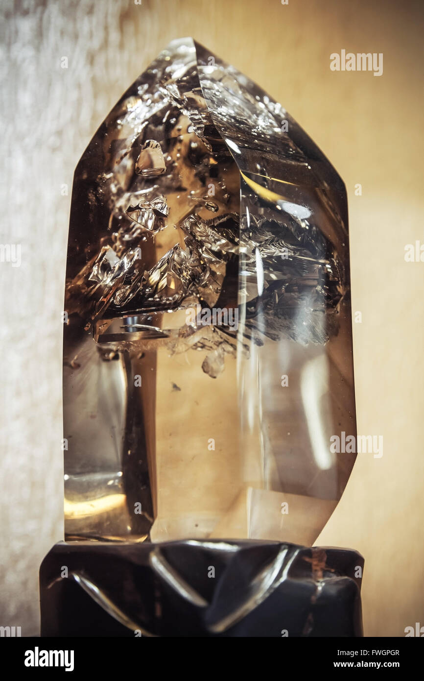 Photo Gros plan d'un quartz transparent naturel Banque D'Images