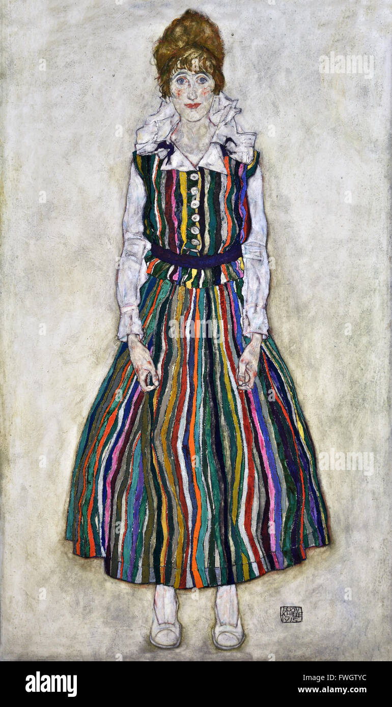 Portrait d'Edith 1915 Egon Schiele 1890-1918 Autriche Austrian Banque D'Images