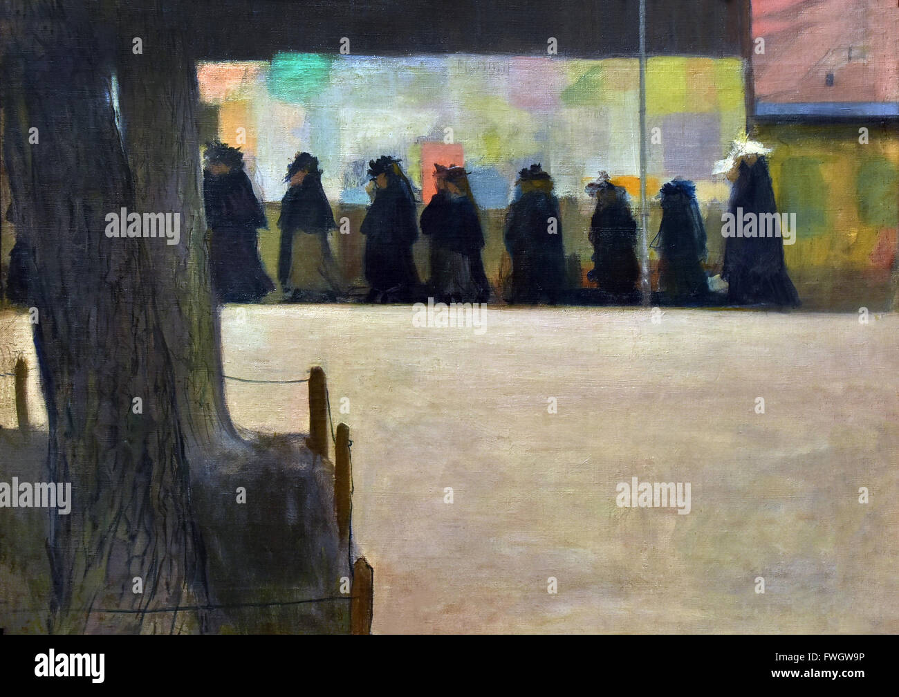 Ecolières dans le parc 1897 Wojciech Weiss 1875 - 1950 peintre et dessinateur polonais de la Jeune Pologne mouvement. Banque D'Images Ecolières dans le parc 1897 Wojciech Weiss 1875 - 1950 peintre et dessinateur polonais de la Jeune Pologne mouvement. Banque D'Images