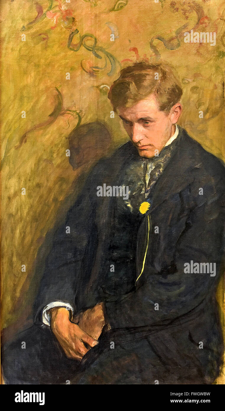 Melancholik 1898 Wojciech Weiss Requiem 1875 - 1950 peintre et dessinateur polonais de la Jeune Pologne mouvement. Banque D'Images Melancholik 1898 Wojciech Weiss Requiem 1875 - 1950 peintre et dessinateur polonais de la Jeune Pologne mouvement. Banque D'Images