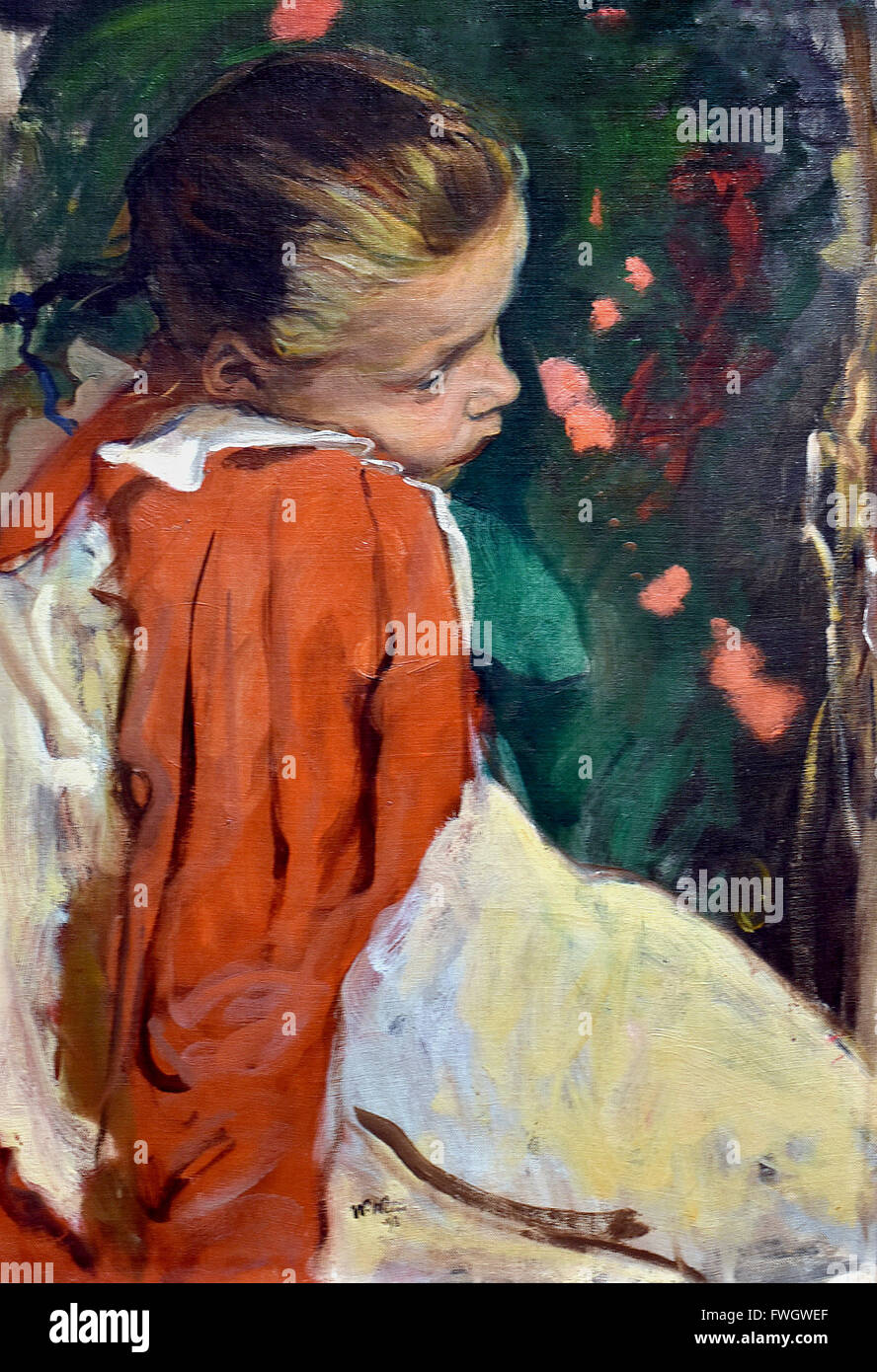 Wojciech Weiss 1875 attristé 1898 - 1950 peintre et dessinateur polonais de la Jeune Pologne mouvement. Banque D'Images Wojciech Weiss 1875 attristé 1898 - 1950 peintre et dessinateur polonais de la Jeune Pologne mouvement. Banque D'Images