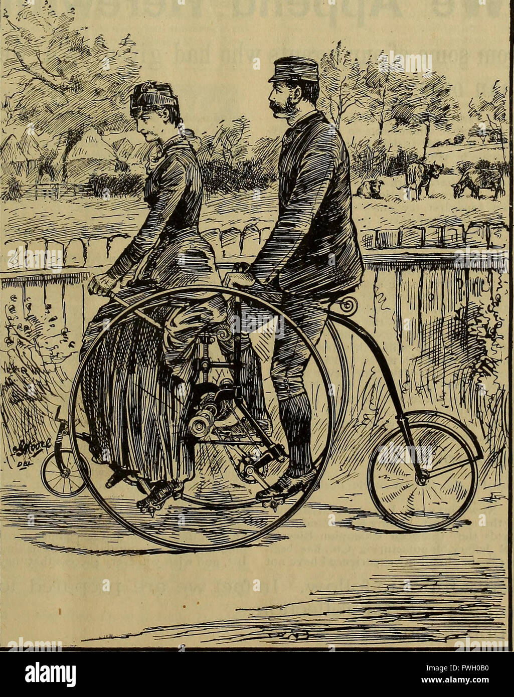 Le monde du vélo (1887) Banque D'Images