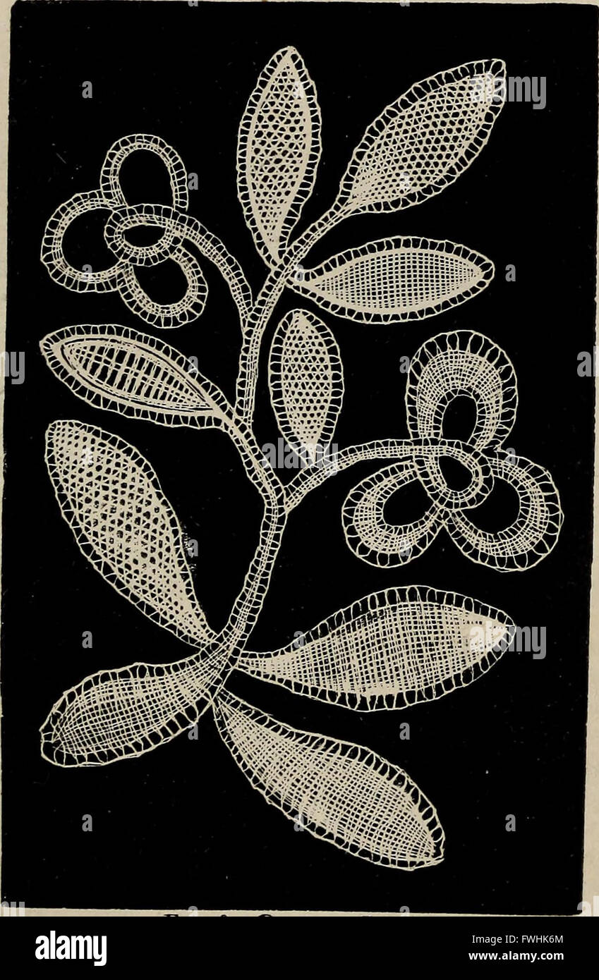 La dentelle Honiton (livre 1875) Banque D'Images